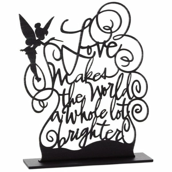 Hallmark Disney Tinker Bell Brighter World Metal Quote Figurine 3 Hallmark Disney Tinker Bell Brighter World Metal Quote Figurine