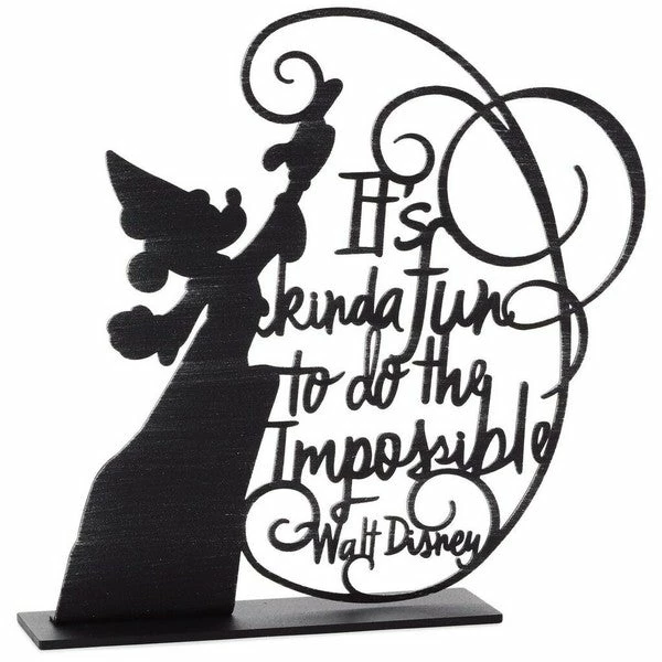 Hallmark Disney Sorcerer Mickey Do The Impossible Metal Quote Figurine 3 Hallmark Disney Sorcerer Mickey Do The Impossible Metal Quote Figurine