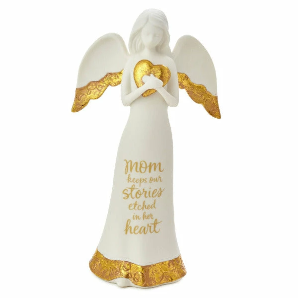 Hallmark Etched In A Mom's Heart Angel Figurine, 8.75" 3 Hallmark Etched In A Mom's Heart Angel Figurine, 8.75"