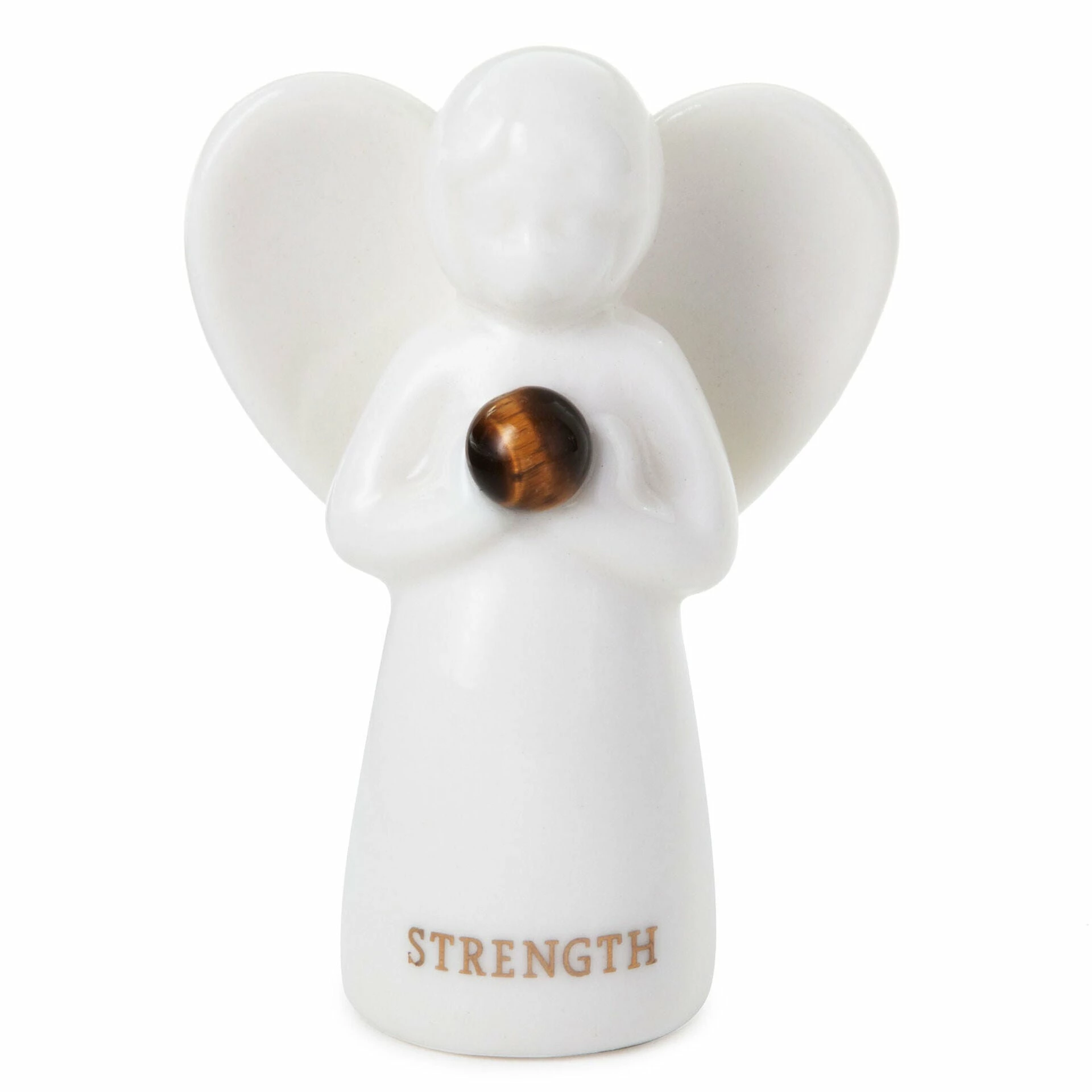 Hallmark Tiger Eye Angel Of Strength Mini Angel Figurine, 2" 3 Hallmark Tiger Eye Angel Of Strength Mini Angel Figurine, 2"