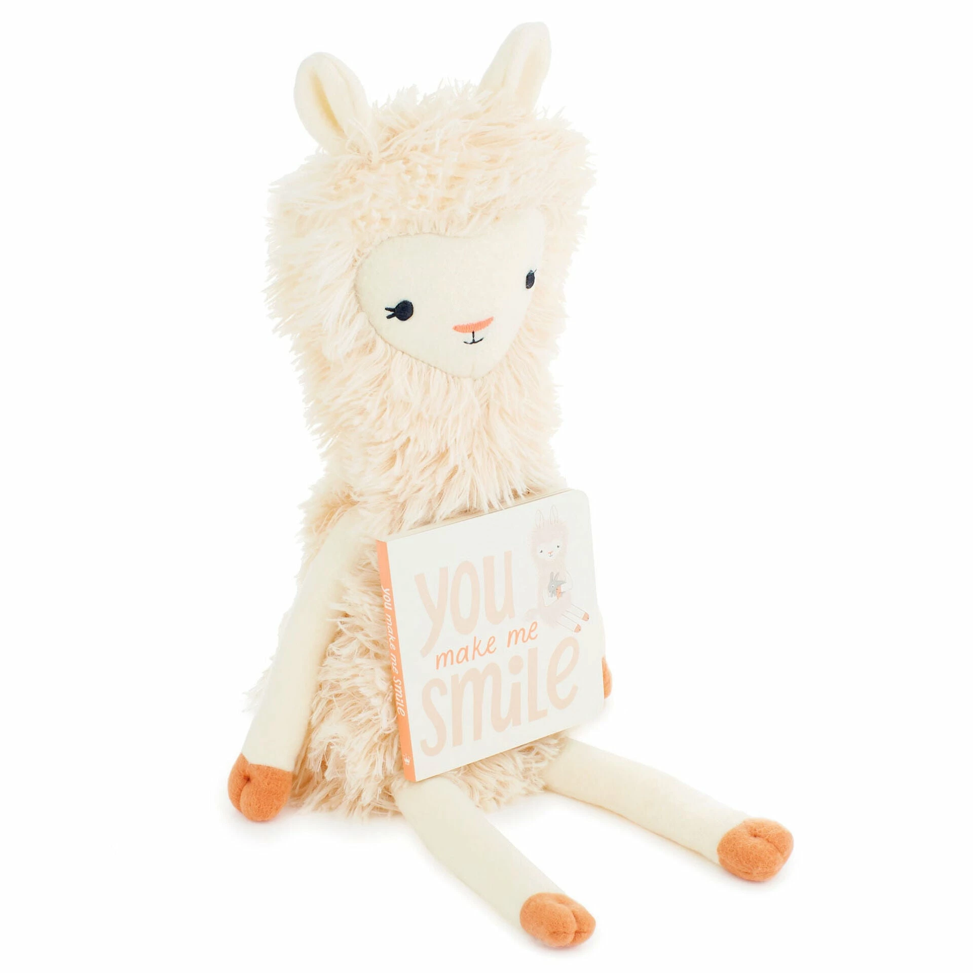 Hallmark MopTops Llama Stuffed Animal With You Make Me Smile Board Book 3 Hallmark MopTops Llama Stuffed Animal With You Make Me Smile Board Book