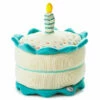 Hallmark Birthday Cake Musical Plush With Light 1 Hallmark Birthday Cake Musical Plush With Light -Hallmark Shop Blue and White Plush Birthday Cake With Candle 1BBY4860 01