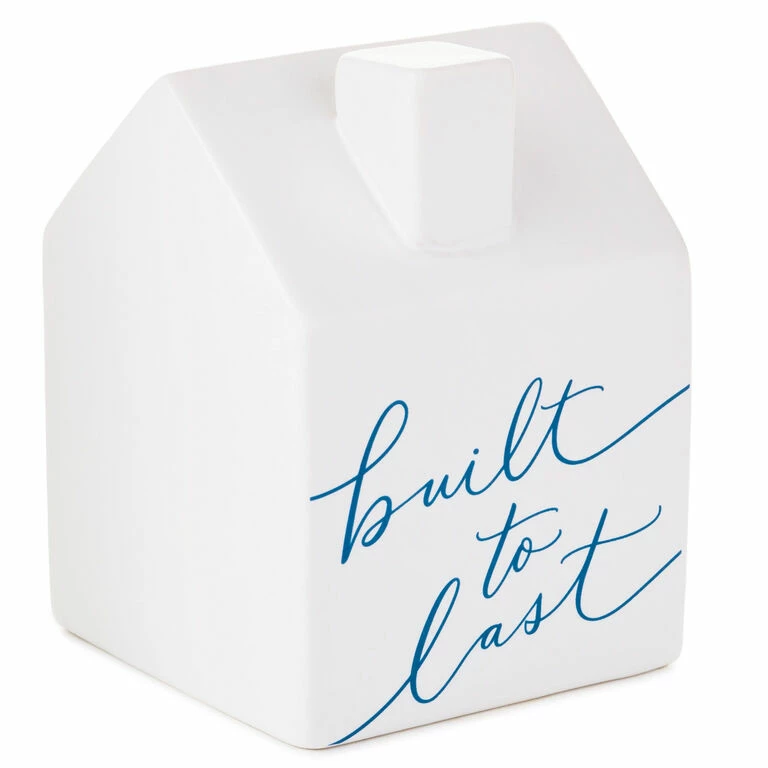 Hallmark Built To Last Ceramic House Figurine, 4" 3 Hallmark Built To Last Ceramic House Figurine, 4"