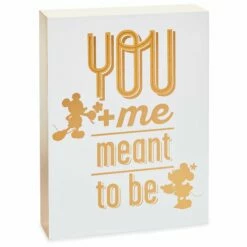 Hallmark Disney Mickey And Minnie Meant To Be Quote Sign