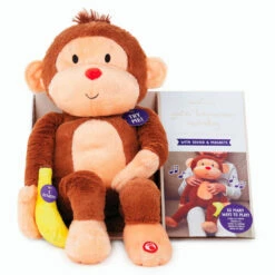 Hallmark Goin' Bananas Monkey Singing Stuffed Animal, 12" 10 Hallmark Goin' Bananas Monkey Singing Stuffed Animal, 12" -Hallmark Shop Goin Bananas Interactive Monkey Stuffed Animal With Sound 1PSB2187 04