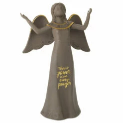 Hallmark Mahogany Power In Prayer Black Angel Figurine, 8.5"