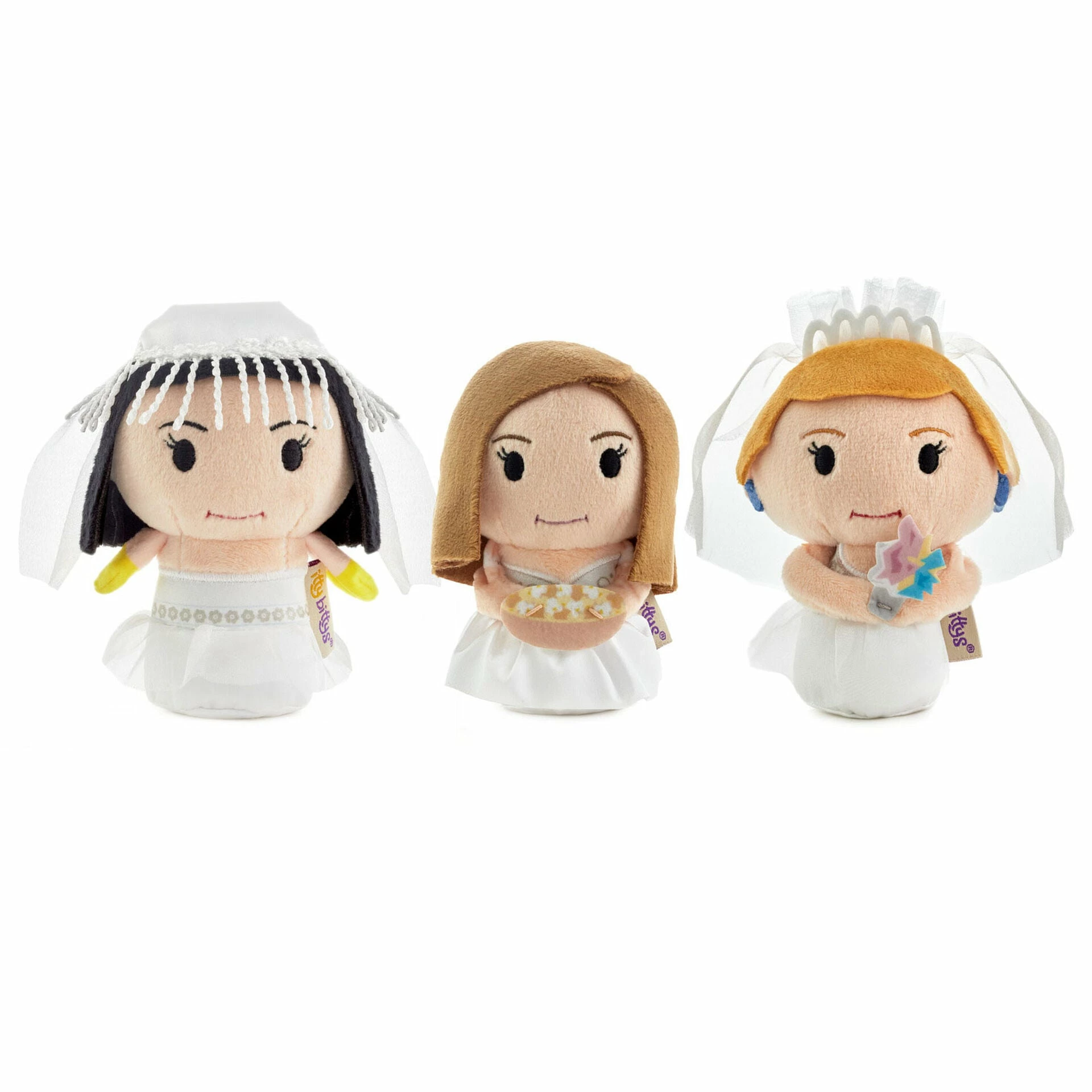 Hallmark Itty Bittys® Friends Monica, Rachel And Phoebe In Wedding Dresses Plush, Set Of 3 4 Hallmark Itty Bittys® Friends Monica, Rachel And Phoebe In Wedding Dresses Plush, Set Of 3 - Image 2